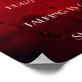 Poster Gothique Luxe | Distance sociale rouge noire et de (Coin)