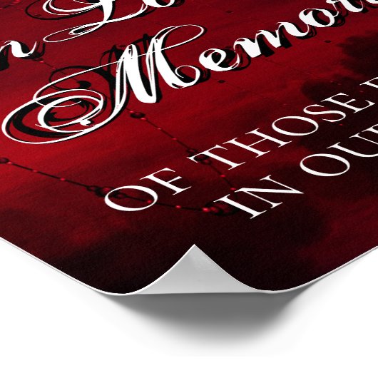 Poster Gothique Luxe | Noir et rouge foncé dans la mémoir (Coin)