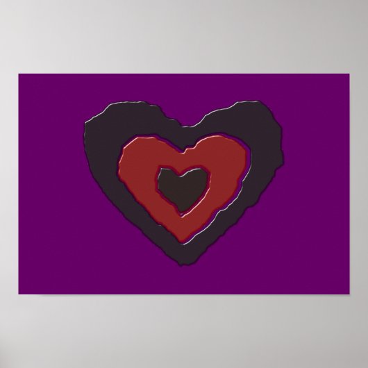 Poster gothique Melting Love Heart (Devant)