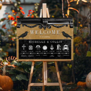 Poster Gothique noir Ravens & Gold Ordre des événements