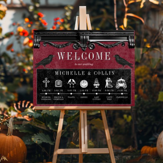 Poster Gothique Noir Ravens & Vin Ordre des événements Ma