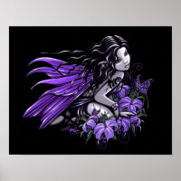 Poster gothique "Petite Lily Violette"