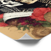 Poster Gothique Punk Rock'n'Roll Skuls in Love Wall Art (Coin)