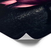 Poster Gothique Rose foncé et crâne (Coin)