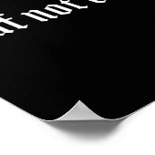 Poster Gothique Sourd ASL Geste MAIN Sourde Perte d'audit (Coin)