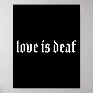 Poster Gothique Sourd ASL Geste MAIN Sourde Perte d'audit
