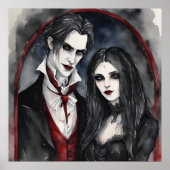 Poster Gothique Vampire Couple (Devant)