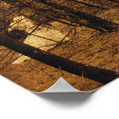 Poster Gothique Vintage Angel Forêt Brown Arbres (Coin)