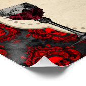 Poster Gothique Vintage Halloween fête d'anniversaire (Coin)