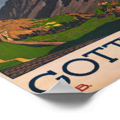 Poster Gotthard Schweiz Vintage voyage (Coin)