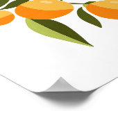 Poster Gouache Orange Peint À La Main Moderne (Coin)