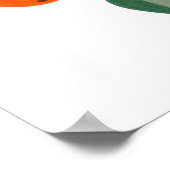 Poster Gouache Orange Peint À La Main Moderne (Coin)