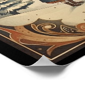 Poster Gouache Vintage Noël Rétro (Coin)