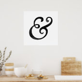 Poster Goudy Old Style Italique Letterpress Noir (Cuisine)