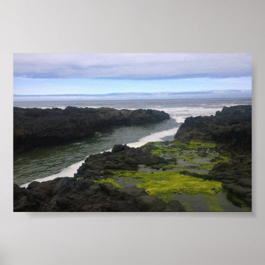 Poster Gouffre de Cook, Cape Perpetua, OR (Devant)