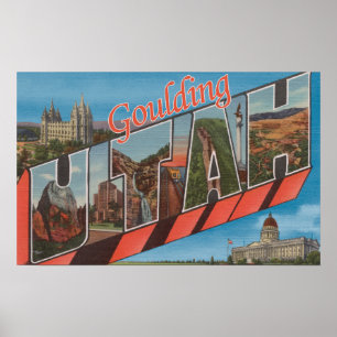 Poster Goulding, Utah - Scènes de grandes lettres
