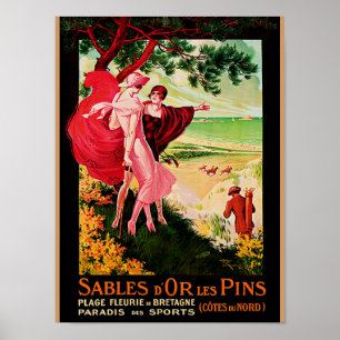Poster Goupilles de les de d'Or de sables
