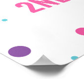 Poster Gourde glacée arc-en-ciel pour 2ème anniversaire T (Coin)