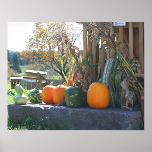 Poster Gourmets Et Ferme Citrouille Automne (Devant)