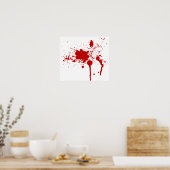 Poster Goutte de sang Bloody Bleeding Halloween (Cuisine)