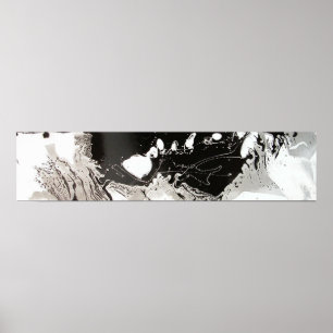 Poster Goutte Noir Argenté