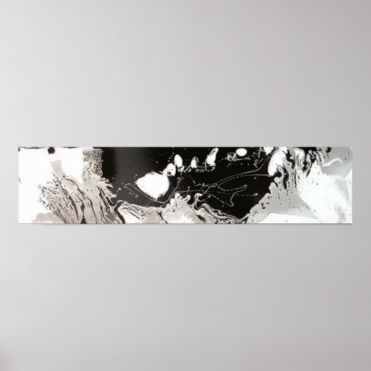 Poster Goutte Noir Argenté (Devant)