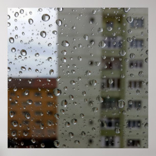 Poster Gouttes de pluie
