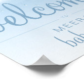 Poster Gouttes de pluie Nuage Fluffy Bienvenue (Coin)