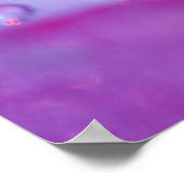 Poster Gouttes de rosée sur un pétale de fleur abstrait.  (Coin)