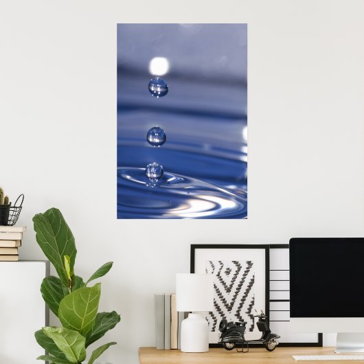Poster Gouttes d'eau (Bureau à domicile)