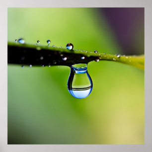 Poster Gouttes d'eau de macro