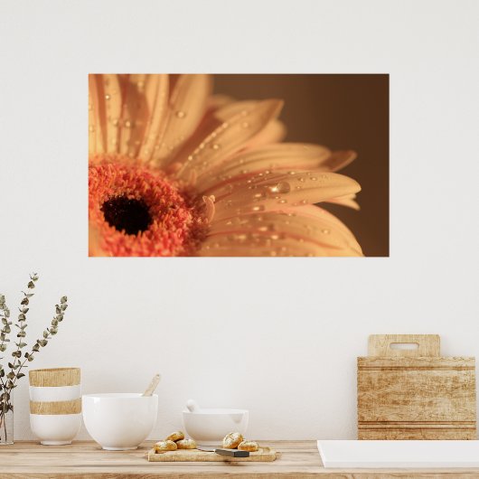 Poster Gouttes pétales (Cuisine)