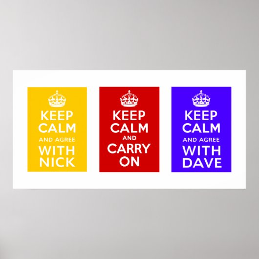 Poster Gouvernement de coalition ~ Royaume-Uni (Devant)