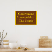 Poster Gouvernement responsable (Cuisine)