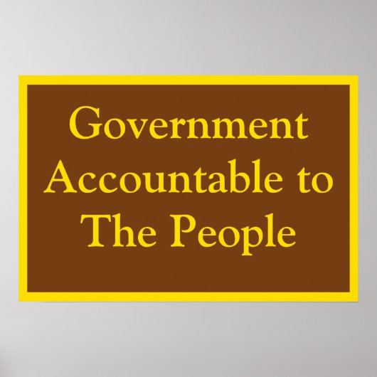 Poster Government Accountable (Devant)