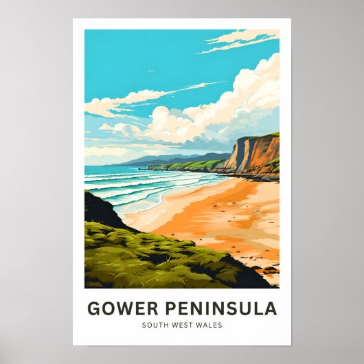 Poster Gower Peninsula South West Wales (Devant)