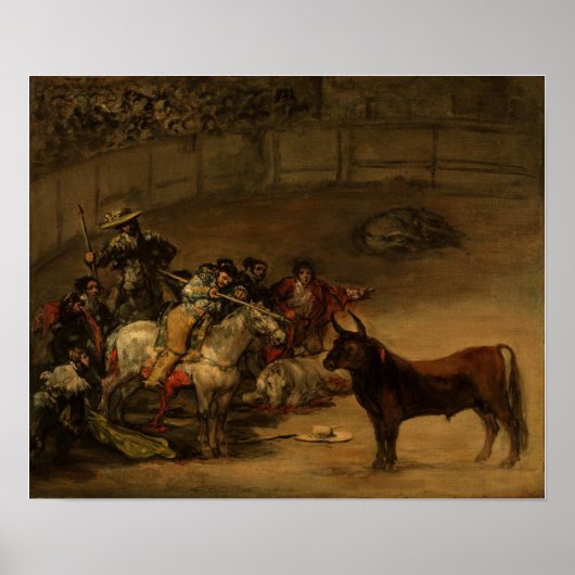 Poster Goya - Course de taureaux 1824 (Devant)