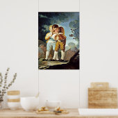 Poster Goya - Des enfants font exploser des ballons (Cuisine)