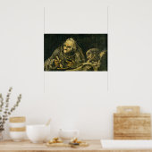Poster Goya - Deux vieillards à table 1821 (Cuisine)