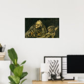 Poster Goya - Deux vieillards à table 1821 (Bureau à domicile)
