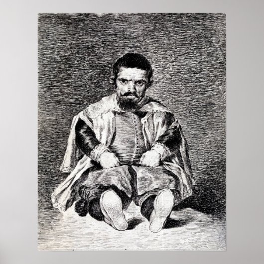 Poster Goya - Le Nain Sebastian Morra À La Cour De ... (Devant)