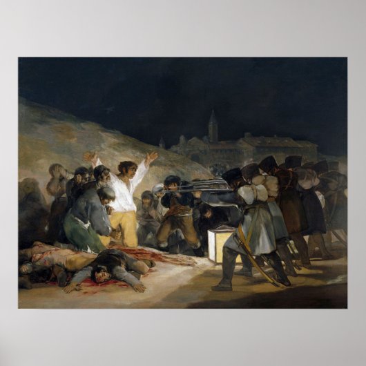 Poster Goya - Trois Mai (Exécution des défenseurs de Mad (Devant)