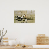 Poster Goya - Une Mère Prise Par La Taureau (Cuisine)