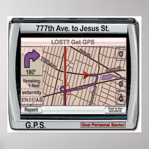 Poster GPS Dieu sauveur personnel
