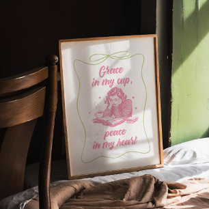 Poster Grace dans ma coupe Retro Vintage Mur Art