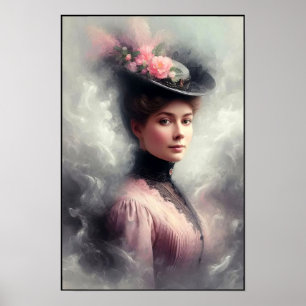 Poster Grâce de l'ère victorienne dans un portrait de stu