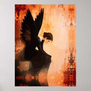 Poster Grâce Déchue – Réflexion d'Ange Mélancolique