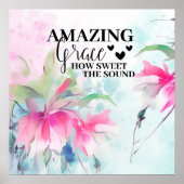 Poster Grâce Extraordinaire Comment douce le son Hymne ch (Devant)