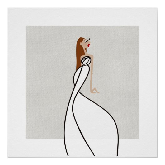 Poster Grâce Muse Flow 1 Art de mode Glam (Devant)