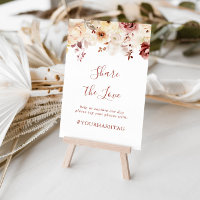 Graceful Floral Partagez l'amour Hashtag